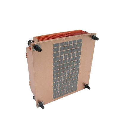 Rein Kupfer Skived Heatsink CNC-Bearbeitung Prozess kundenspezifische Flossen Pitch