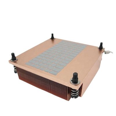 Rein Kupfer Skived Heatsink CNC-Bearbeitung Prozess kundenspezifische Flossen Pitch