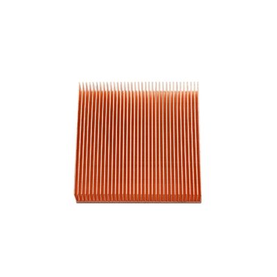 Rein Kupfer Skived Heatsink CNC-Bearbeitung Prozess kundenspezifische Flossen Pitch