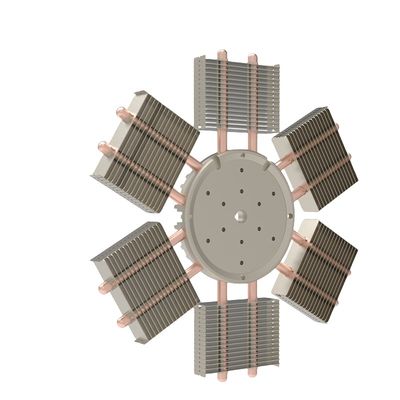 CNC Skived Fin Heat Sink Prozess Skiving Kupferrohr Heizkessel