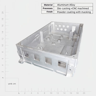 Silber-Aluminium-Gussgehäuse Vielseitiges Design für starke Korrosionsbeständigkeit