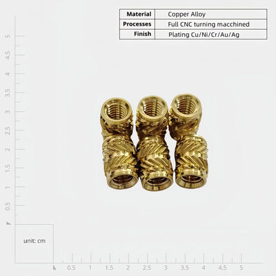 Injektionsgeformte Knurled Nut Schraube mit eingebetteter Kupferwärme Set Kupfer Inlays und Einsätze für M2 M3 M4 M5 M6 M8 Nüsse