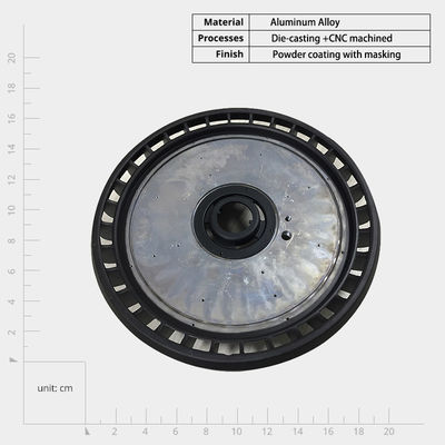 Leichtgewicht Aluminiumlegierung Druckguss Heatsink kundenspezifische Beleuchtungskomponenten OEM ODM
