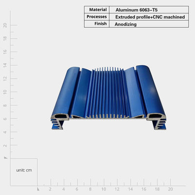 CNC-Autoteile auf individuelle Anforderung Elektronische Geräte Aluminium-Extrusionswärmesenk-Teile