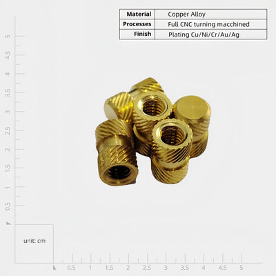 Titanium Heat Staking Messing Knurled Nut Einsatz für Kunststoff M2 M3 M4 M5 Sensor Anwendung
