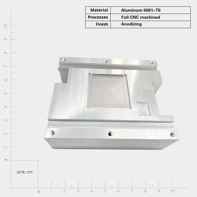 CNC-Bearbeitungsgegenstände, CNC-bearbeitet, Aluminiumkühlflossen 5 mm Flossenhöhe 2 mm Flossenhöhe