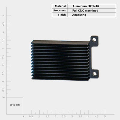 Customized Heat Sinks für elektronische Kühlung, CNC-bearbeitete Aluminium-Anodisierte Extrudierte Heatsink