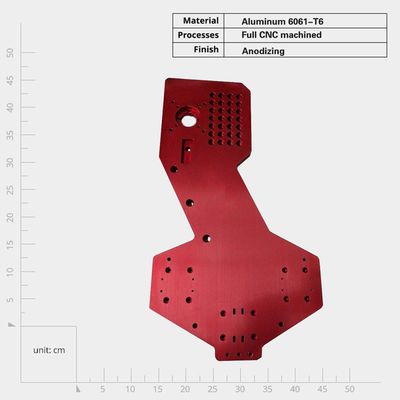 Anodisierte Aluminium-CNC-bearbeitete elektrische Montageplatte mit hoher Haltbarkeit