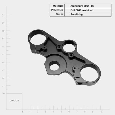 OEM CNC Schmiede Aluminiumlegierung Ober CNC-bearbeitetes Motorrad Top Triple Clamp Oberer Gabelhalter Panel