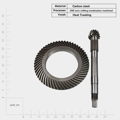 CNC-Anpassung Spirale Bevel Gear Set Edelstahl Kohlenstoffstahl Material für Hydrauliksystem
