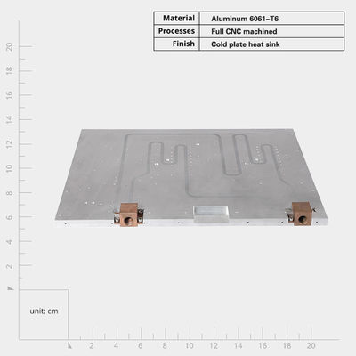 Kupferrohr Aluminium Flüssigkeitskühler Wärmebecken Wasserkühlblock Wärmebecken für Inverter