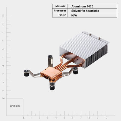 angepasster Flossendichte Skived Flossen und Rohr Wärmetauscher für elektronische Geräte
