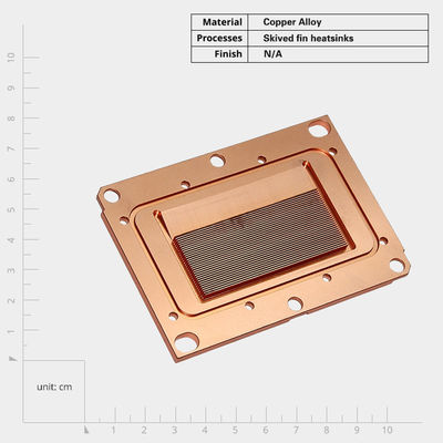 Hohe Dichte Kupfer Skiving Flossen Heizkessel Flüssigkeit Kühlblock CNC-Bearbeitung CPU-Kühler Heizkessel